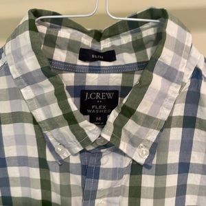 J Crew Slim Flex Washed Slim Men’s Dress Shirt- Untucked